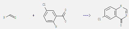 6-Chloro-4-quinazolinone can be obtained by formamide and 2-amino-5-chloro-benzoic acid